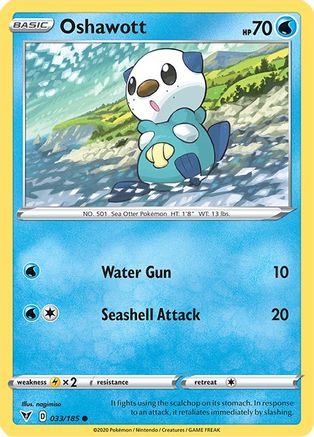 Oshawott 033 - Reverse Holofoil SWSH04 Vivid Voltage - Common