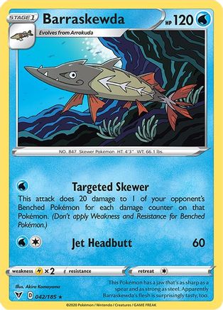 Barraskewda 042 - Reverse Holofoil SWSH04 Vivid Voltage - Rare