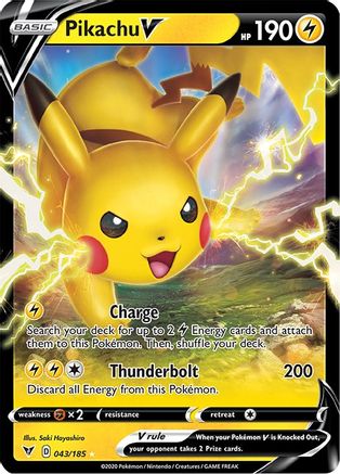 Pikachu V 043 - Holofoil SWSH04 Vivid Voltage - Ultra Rare