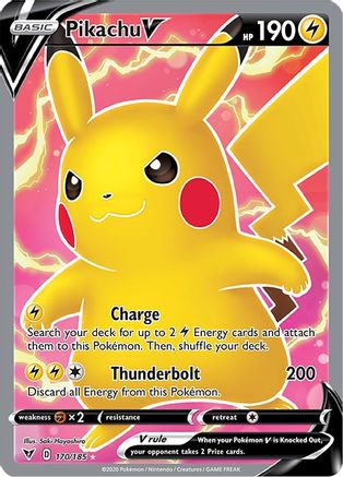 Pikachu V (Full Art) 170 - Holofoil SWSH04 Vivid Voltage - Ultra Rare