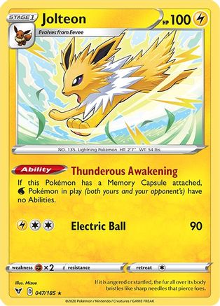 Jolteon 047 - Reverse Holofoil SWSH04 Vivid Voltage - Rare