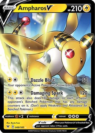 Ampharos V 049 - Holofoil SWSH04 Vivid Voltage - Ultra Rare