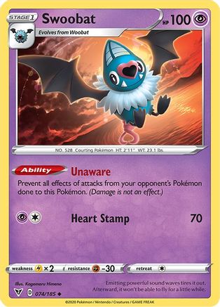 Swoobat 074 SWSH04 Vivid Voltage - Uncommon