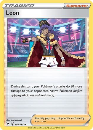 Leon 154 - Holofoil SWSH04 Vivid Voltage - Holo Rare