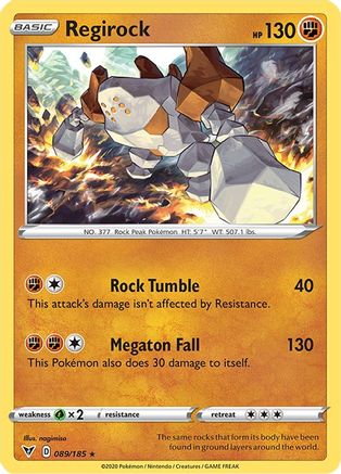 Regirock 089 - Holofoil SWSH04 Vivid Voltage - Holo Rare