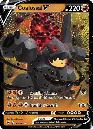 Coalossal V 098 - Holofoil SWSH04 Vivid Voltage - Ultra Rare