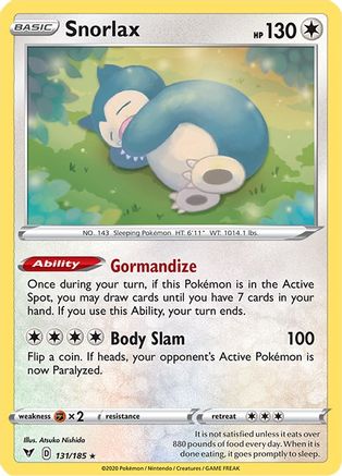 Snorlax 131 - Holofoil SWSH04 Vivid Voltage - Holo Rare