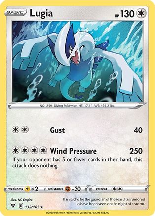 Lugia 132 - Reverse Holofoil SWSH04 Vivid Voltage - Holo Rare