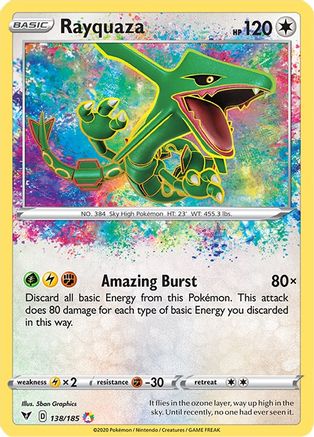 Rayquaza 138 - Holofoil SWSH04 Vivid Voltage - Amazing Rare