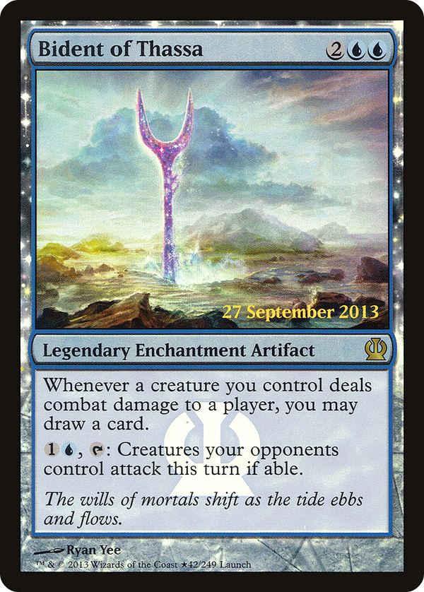 Bident of Thassa (LARP-042) - Theros Promos: (enchantment) Foil