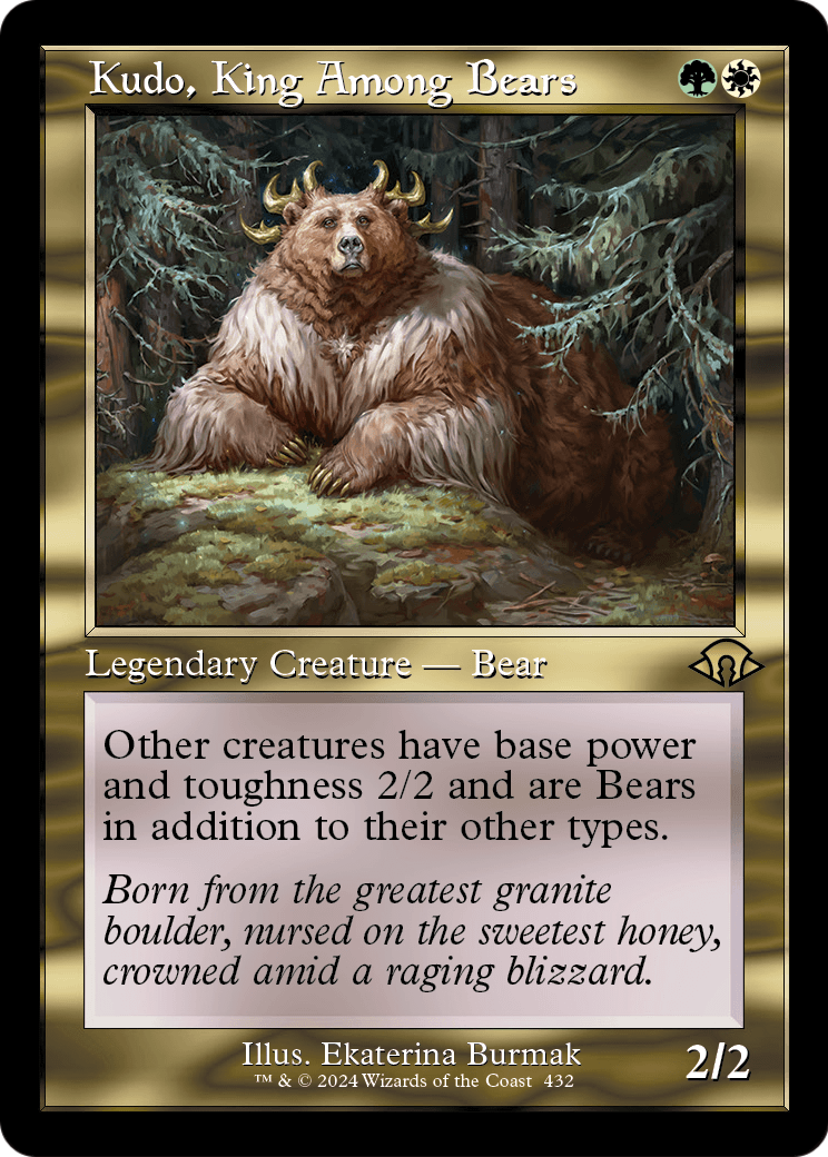 Kudo, King Among Bears (Retro Frame) (MH3-432) - Modern Horizons 3 Foil