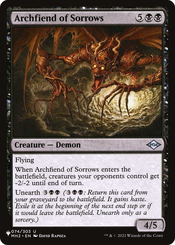 Archfiend of Sorrows (LIST-074/303) - The List