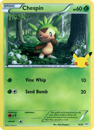 Chespin 006/25 McDonalds 25th Anniversary Promos - Promo