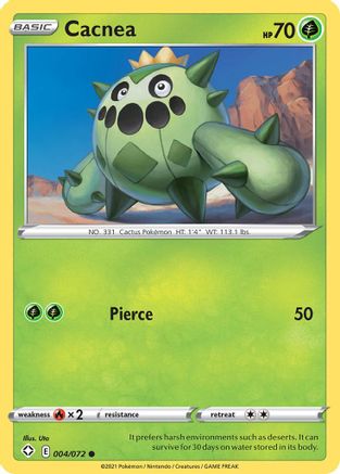 Cacnea 004 - Reverse Holofoil Shining Fates - Common