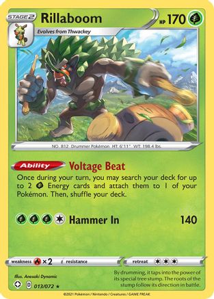 Rillaboom 013 - Reverse Holofoil Shining Fates - Holo Rare