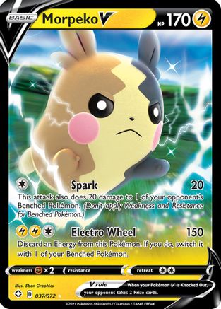 Morpeko V 037 - Holofoil Shining Fates - Ultra Rare