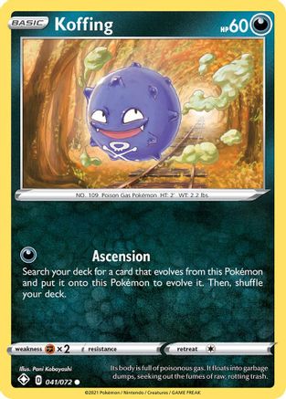Koffing 041 - Reverse Holofoil Shining Fates - Common
