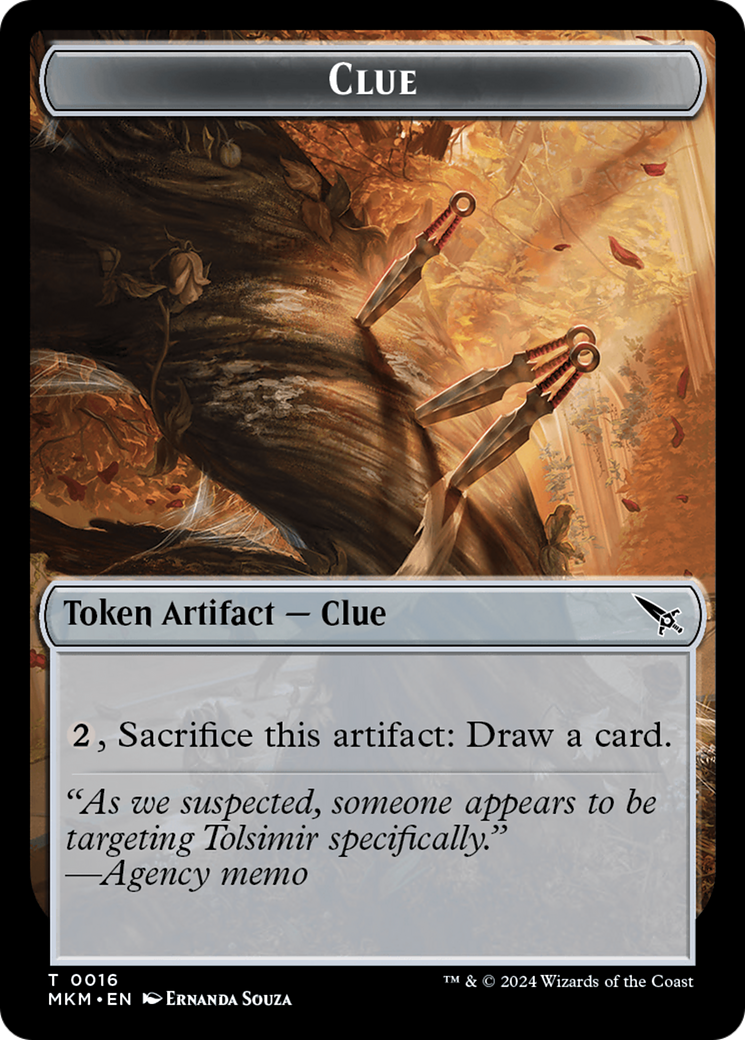 Clue (TMKM-016) - Murders at Karlov Manor Tokens Foil