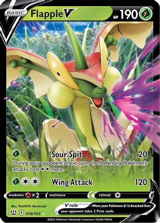 Flapple V 018 - Holofoil SWSH05 Battle Styles - Ultra Rare