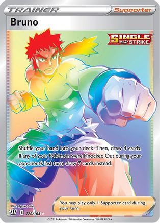 Bruno (Secret)/163 - Holofoil SWSH05 Battle Styles - Secret Rare