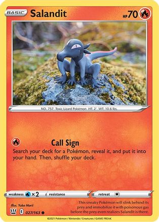 Salandit 027 SWSH05 Battle Styles - Common