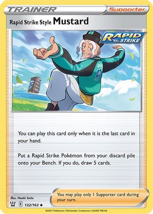 Rapid Strike Style Mustard 132 SWSH05 Battle Styles - Uncommon