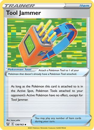 Tool Jammer 136 - Reverse Holofoil SWSH05 Battle Styles - Uncommon
