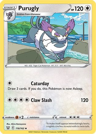 Purugly 116 SWSH05 Battle Styles - Uncommon