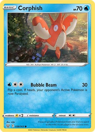 Corphish 038 - Reverse Holofoil SWSH05 Battle Styles - Common