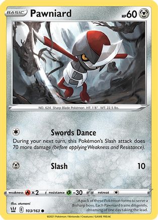 Pawniard 103/163 SWSH05 Battle Styles - Common