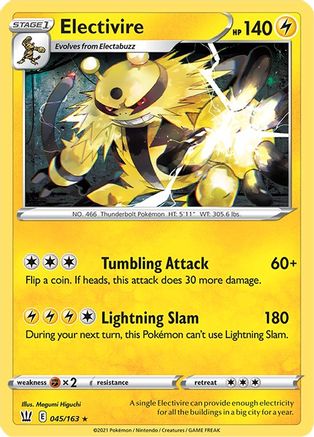 Electivire 045 - Reverse Holofoil SWSH05 Battle Styles - Rare
