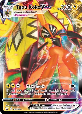 Tapu Koko VMAX 051 - Holofoil SWSH05 Battle Styles - Ultra Rare