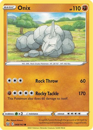 Onix 068 - Reverse Holofoil SWSH05 Battle Styles - Common