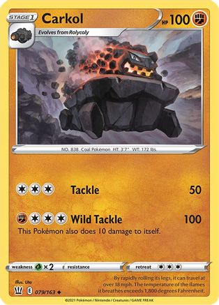 Carkol 079 - Reverse Holofoil SWSH05 Battle Styles - Uncommon