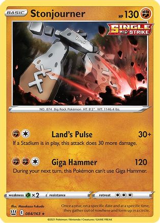 Stonjourner 084/163 SWSH05 Battle Styles - Rare