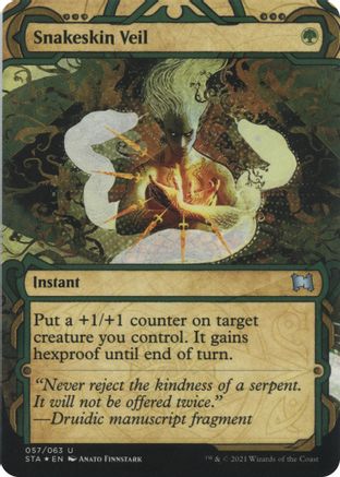 Snakeskin Veil (Foil Etched) (STA-057) - Strixhaven Mystical Archive (Borderless) Foil