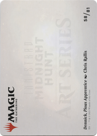Dennick, Pious Apprentice // Dennick, Pious Apprentice (AMID-058) - Midnight Hunt Art Series (Borderless) Foil