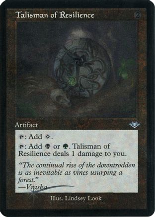 Talisman of Resilience (Retro Frame) (Foil Etched) (MH1-037) - Modern Horizons Foil