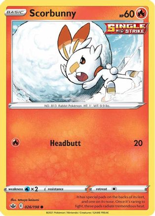 Scorbunny 026 SWSH06 Chilling Reign - Common