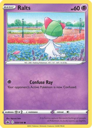 Ralts 059 - Reverse Holofoil SWSH06 Chilling Reign - Common