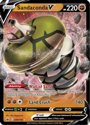 Sandaconda V 089 - Holofoil SWSH06 Chilling Reign - Ultra Rare
