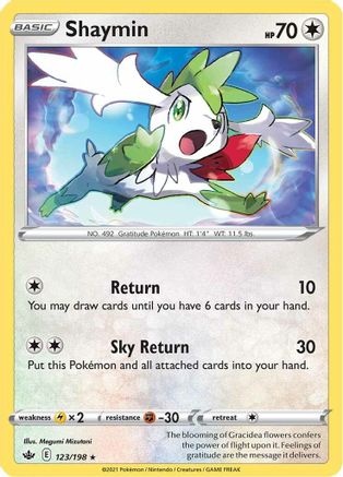Shaymin 123 - Reverse Holofoil SWSH06 Chilling Reign - Holo Rare