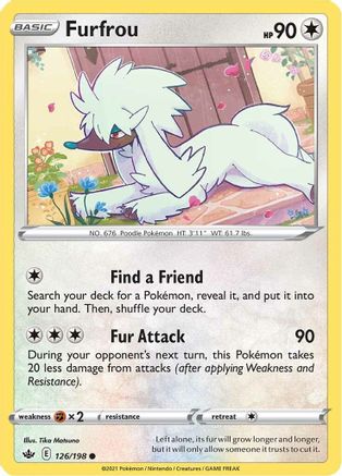 Furfrou 126 SWSH06 Chilling Reign - Common