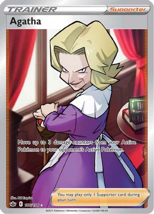 Agatha (Full Art) 186 - Holofoil SWSH06 Chilling Reign - Ultra Rare