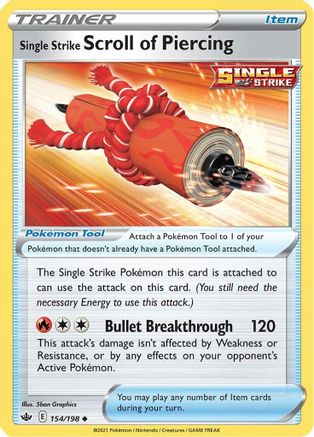 Single Strike Scroll of Piercing 154 SWSH06 Chilling Reign - Uncommon