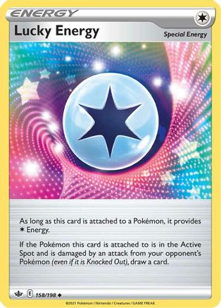 Lucky Energy 158 - Reverse Holofoil SWSH06 Chilling Reign - Uncommon