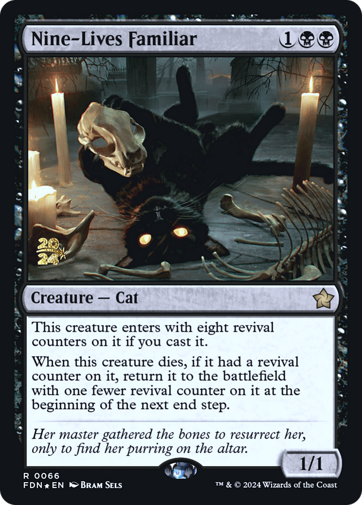 Nine-Lives Familiar (PRE-066) - Foundations Promos Foil