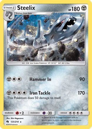 Steelix - 125/214 (Cosmos Holo)/214 - Holofoil Blister Exclusives - Promo
