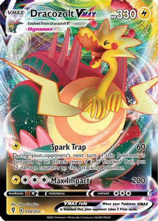 Dracozolt VMAX 059 - Holofoil SWSH07 Evolving Skies - Ultra Rare