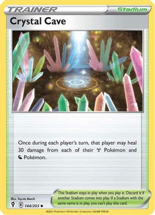 Crystal Cave 144 SWSH07 Evolving Skies - Uncommon